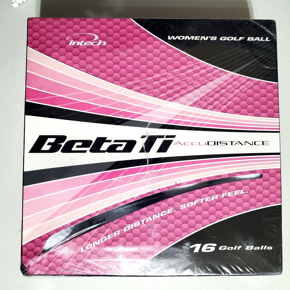 Intech Beta Ti Women's Golf Balls Accudist - 16 Pkg Ball Level Pink Cor White